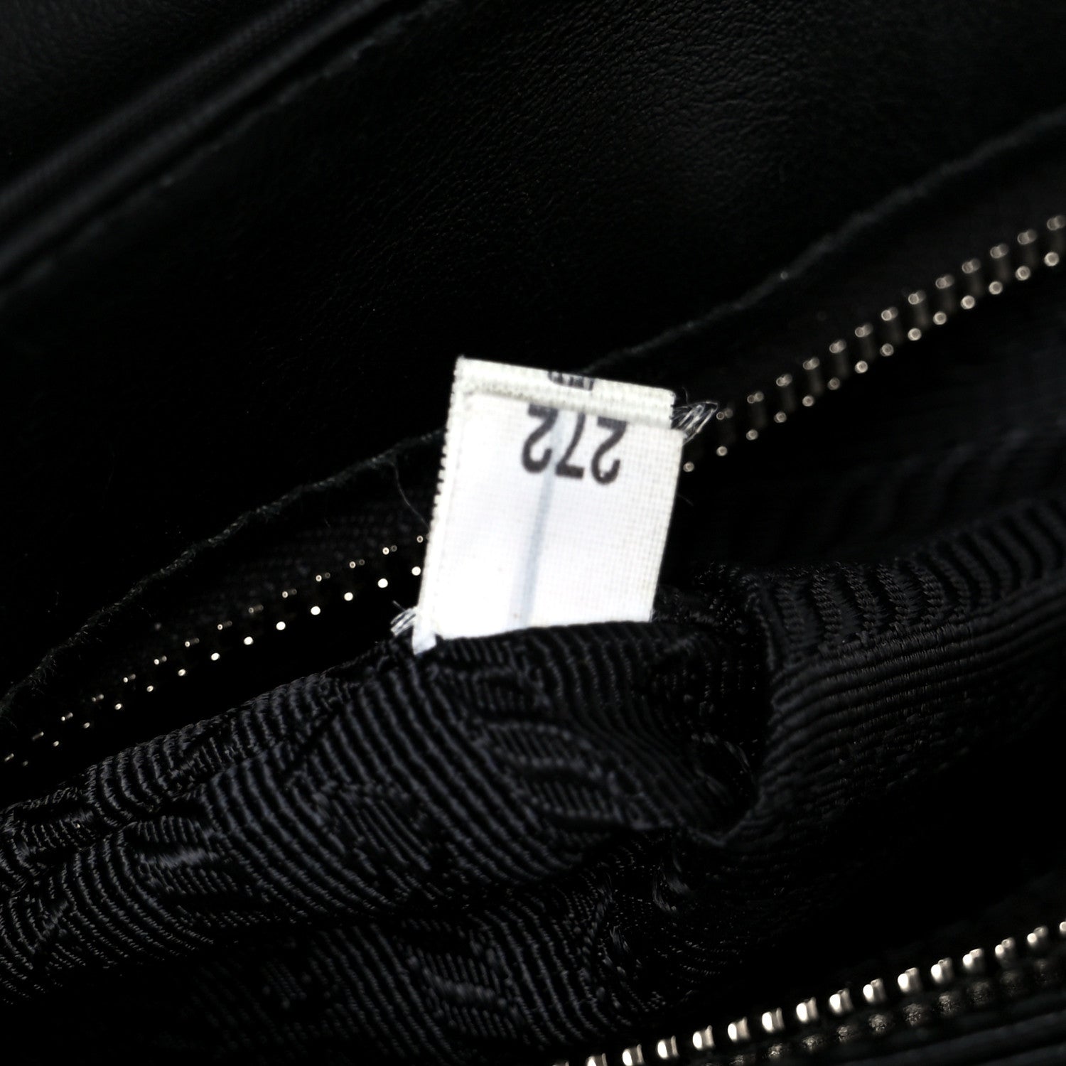 Prada Saffiano Tessuto Nylon Chain Shoulder Bag Black