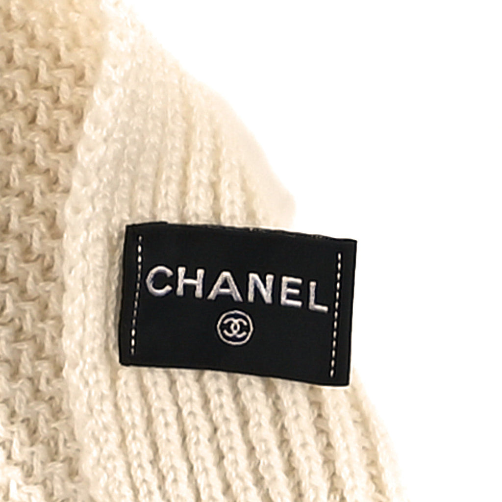 Cashmere Logo Scarf Beige