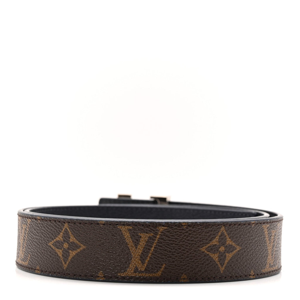 Louis Vuitton Calfskin Monogram 30mm LV Initiales Reversible Belt 80 32 Marine