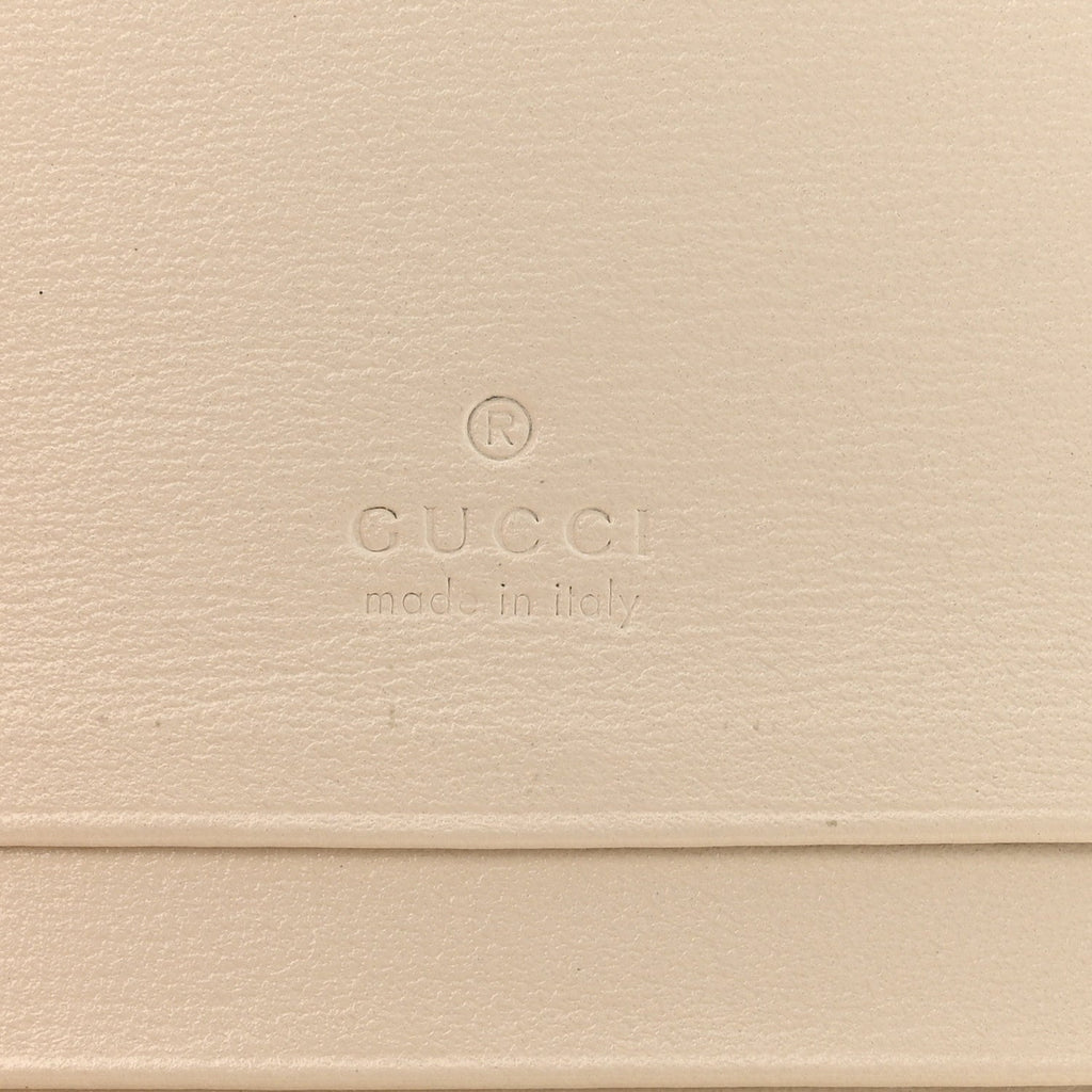 Gucci Calfskin Jackie 1961 Card Case Mystic White