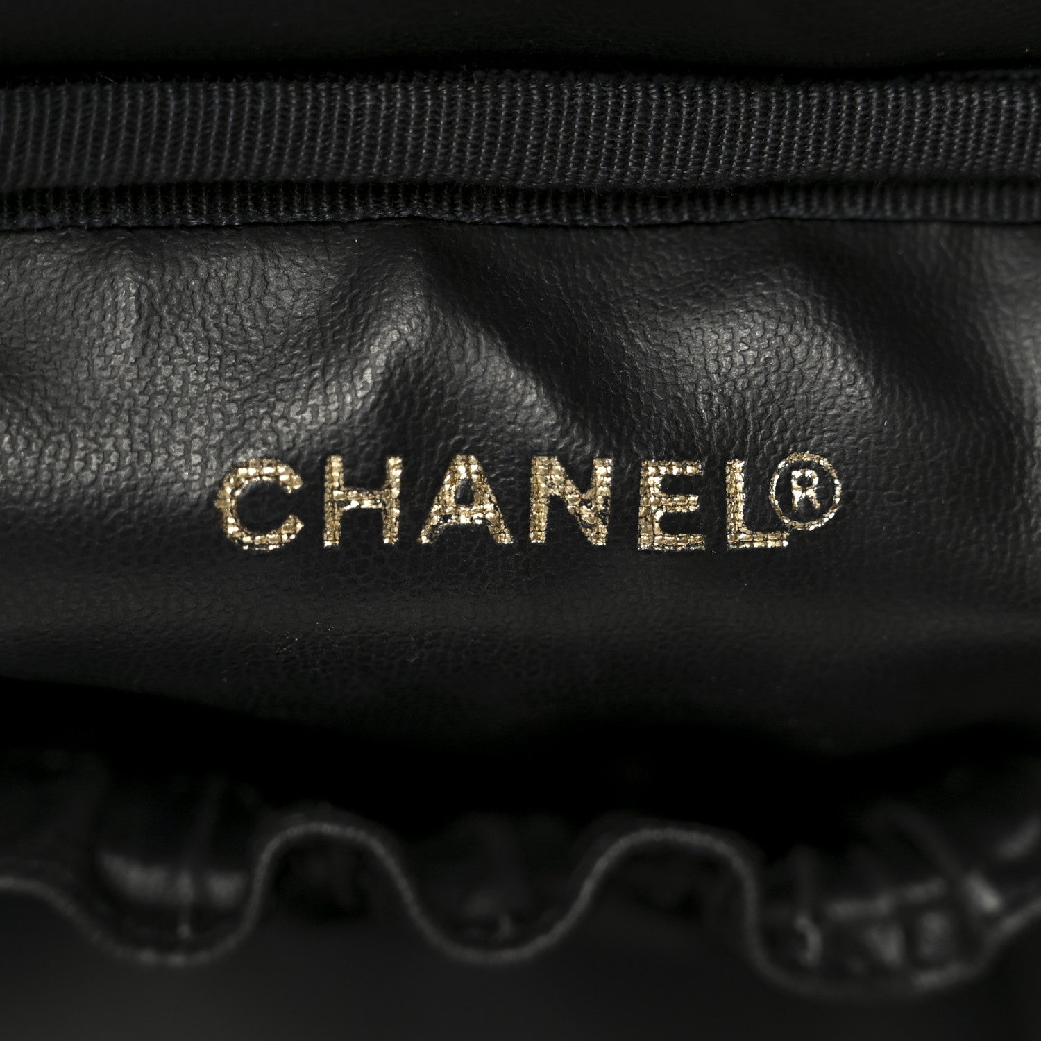 Chanel Caviar Vanity Cosmetic Case Black
