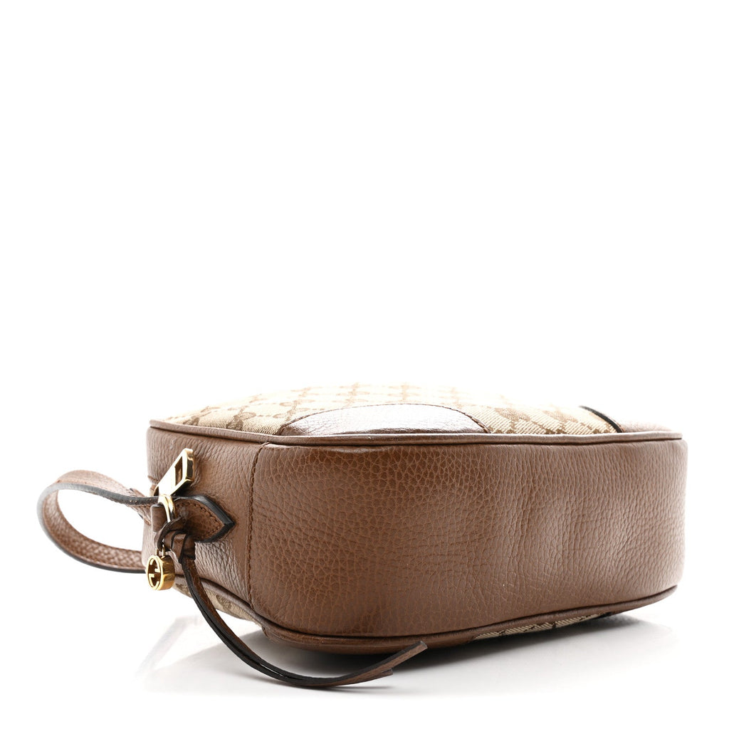 Gucci Monogram Mini Bree Messenger Bag Beige Tabacco