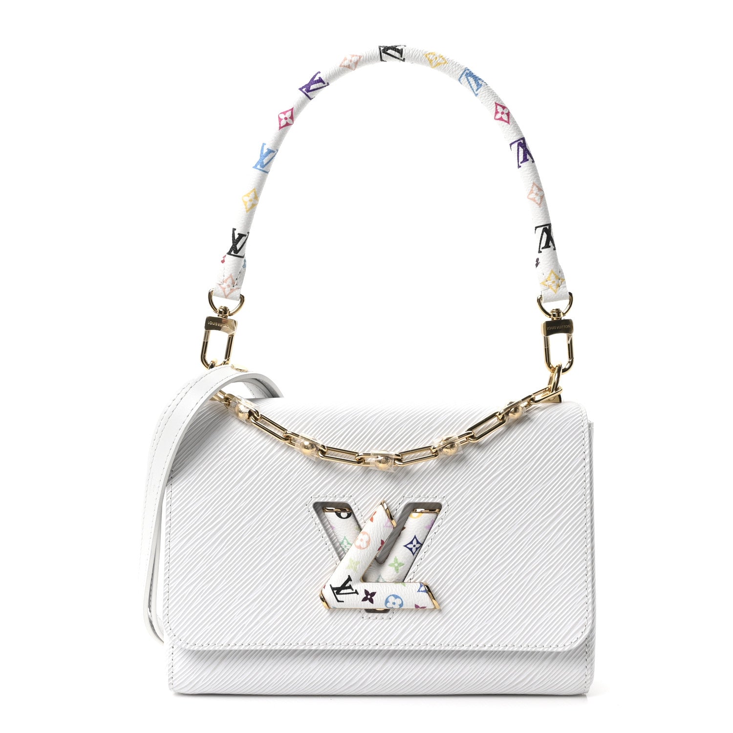 Louis Vuitton LV X TM Epi Twist MM Slim Shoulder Bag White