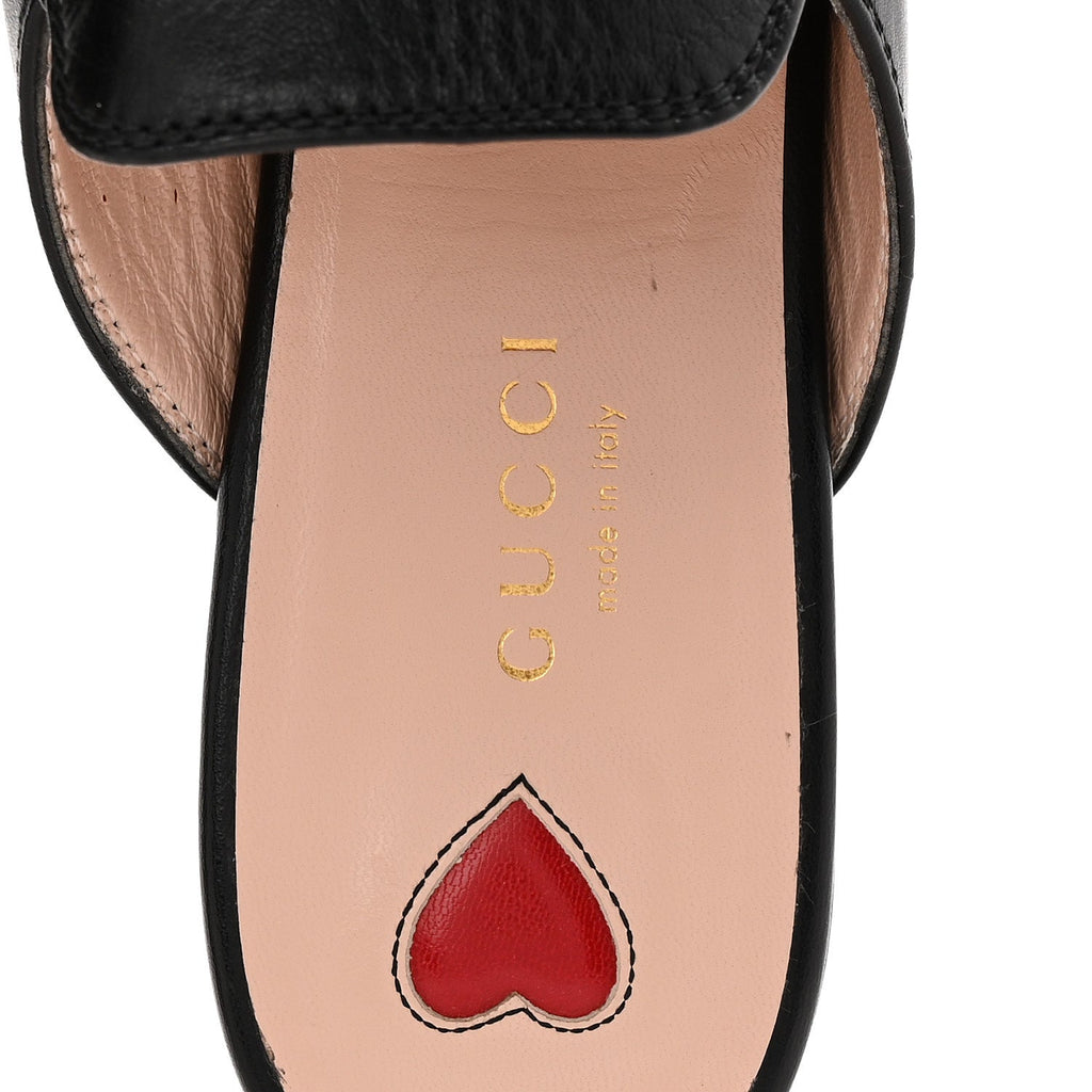 Gucci Malaga Kid Web Womens Princetown Slippers 36 Black