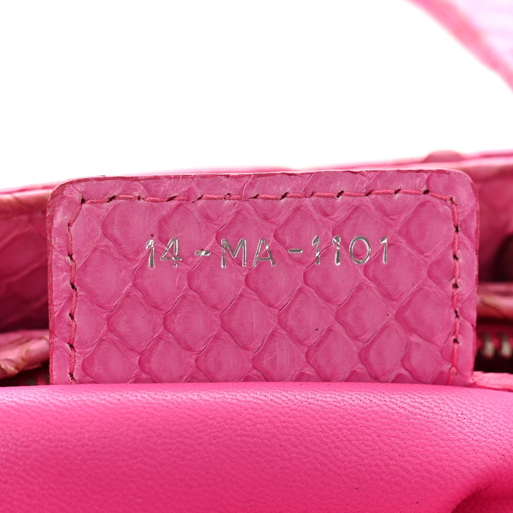 Christian Dior Snakeskin Medium Lady Dior Pink