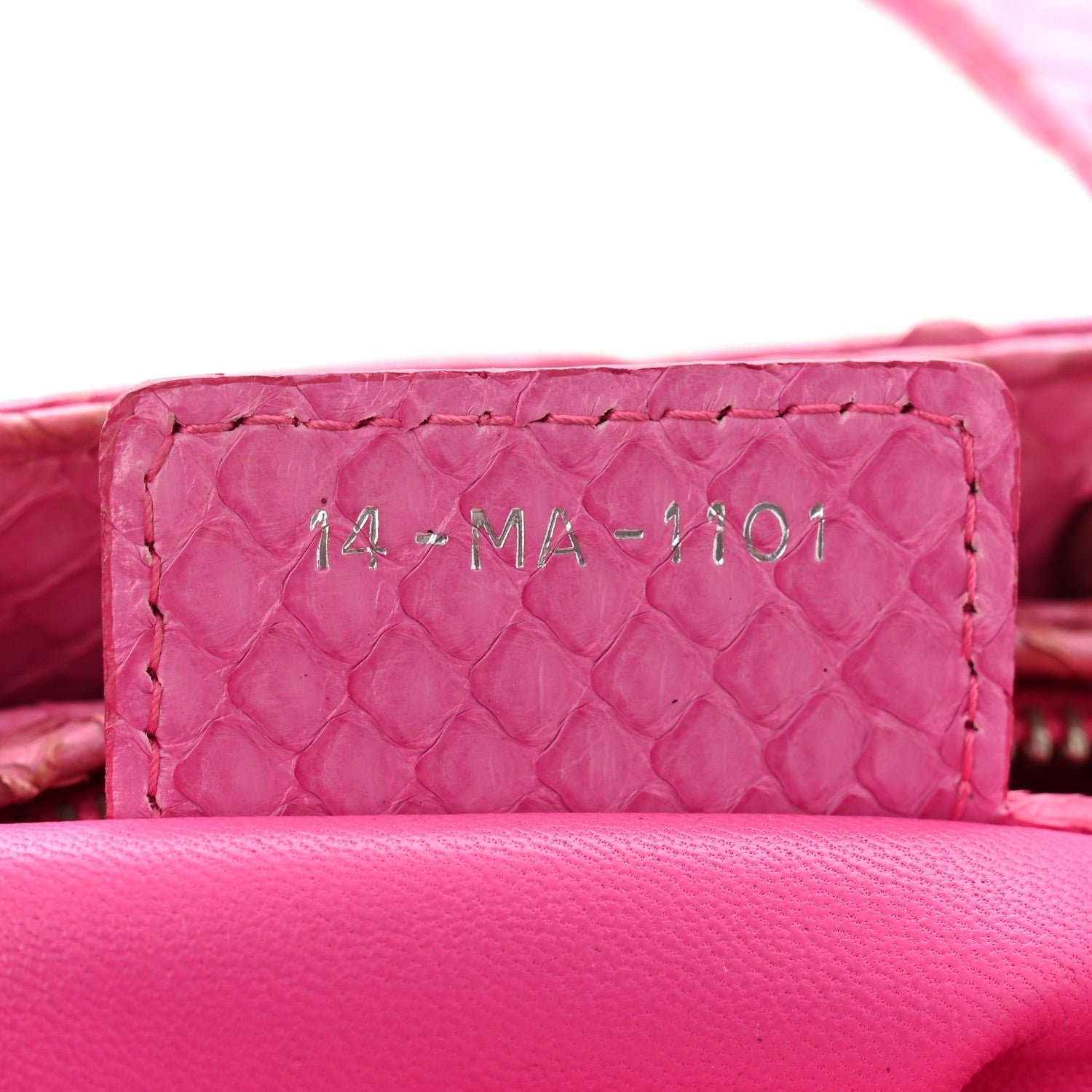 Christian Dior Snakeskin Medium Lady Dior Pink