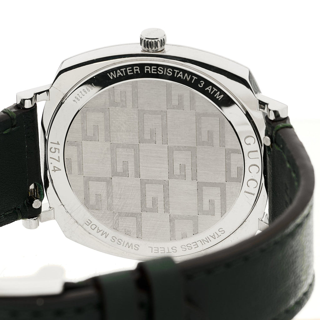 Gucci Stainless Steel Calfskin 35mm Grip Quartz Watch Green