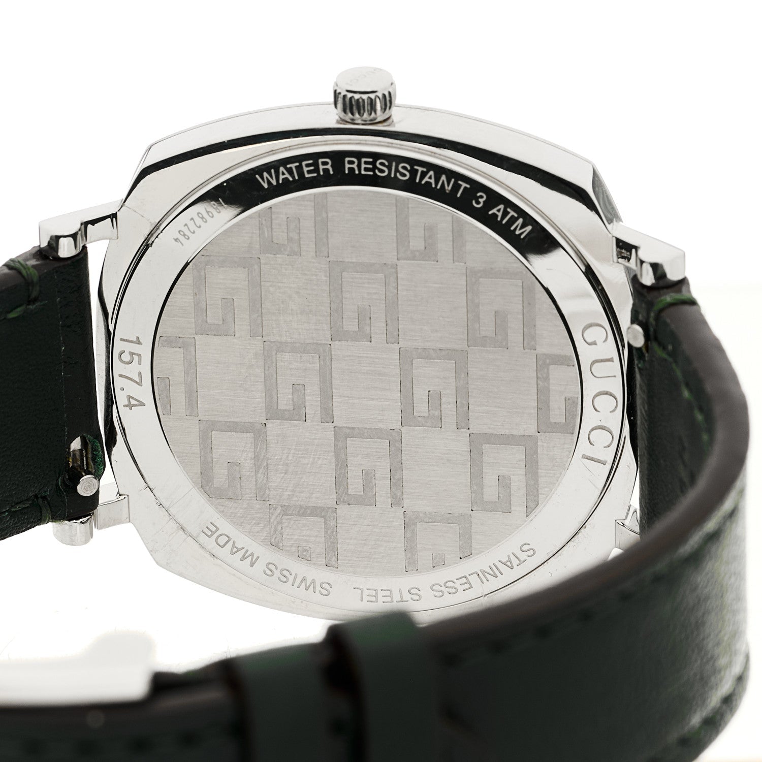 Gucci Stainless Steel Calfskin 35mm Grip Quartz Watch Green