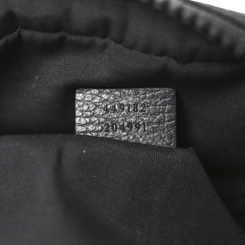 Gucci Nylon Monogram Fanny Pack Belt Bag Black