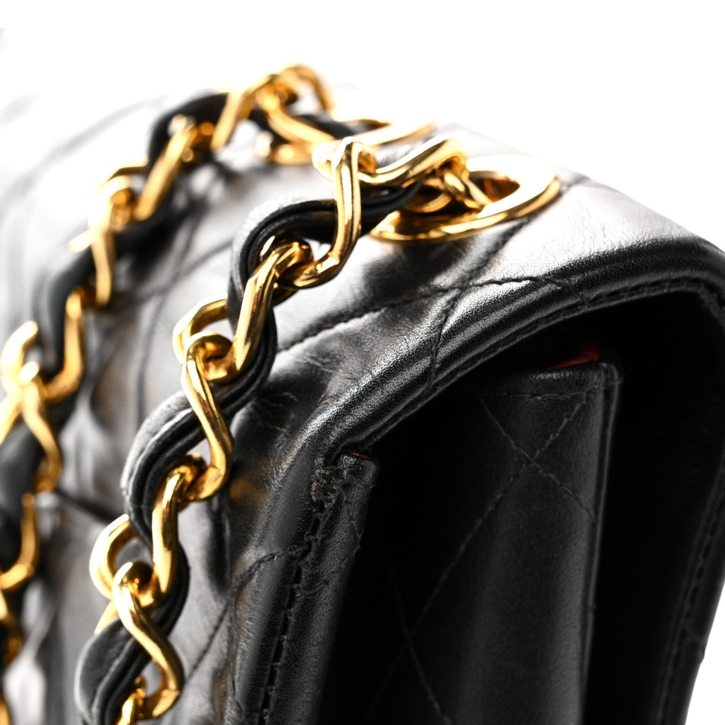 Chanel Lambskin Quilted XL Jumbo Single Flap Black