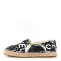 Printed Canvas Grosgrain 31 Rue Cambon Espadrilles 38 Black White