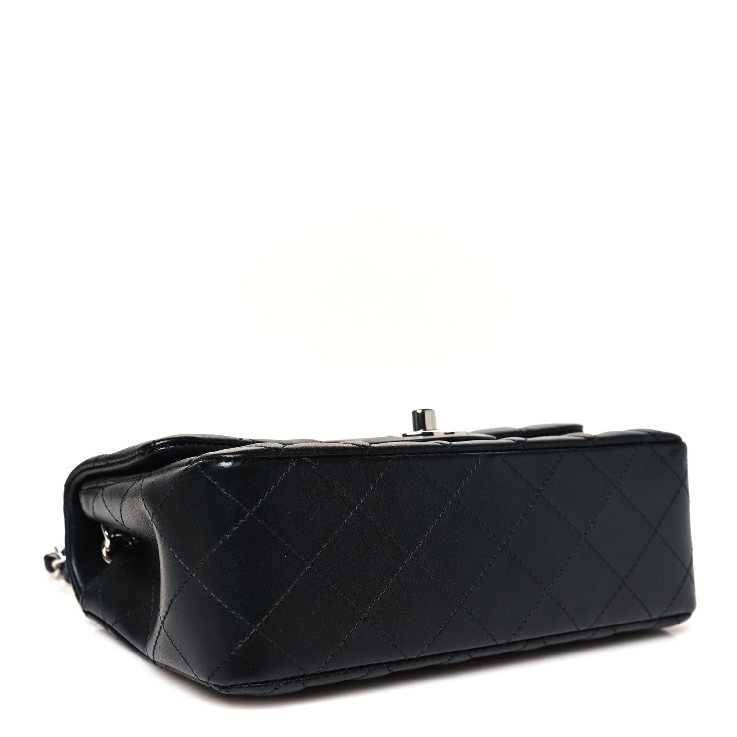 Chanel Lambskin Quilted Mini Rectangular Flap Black