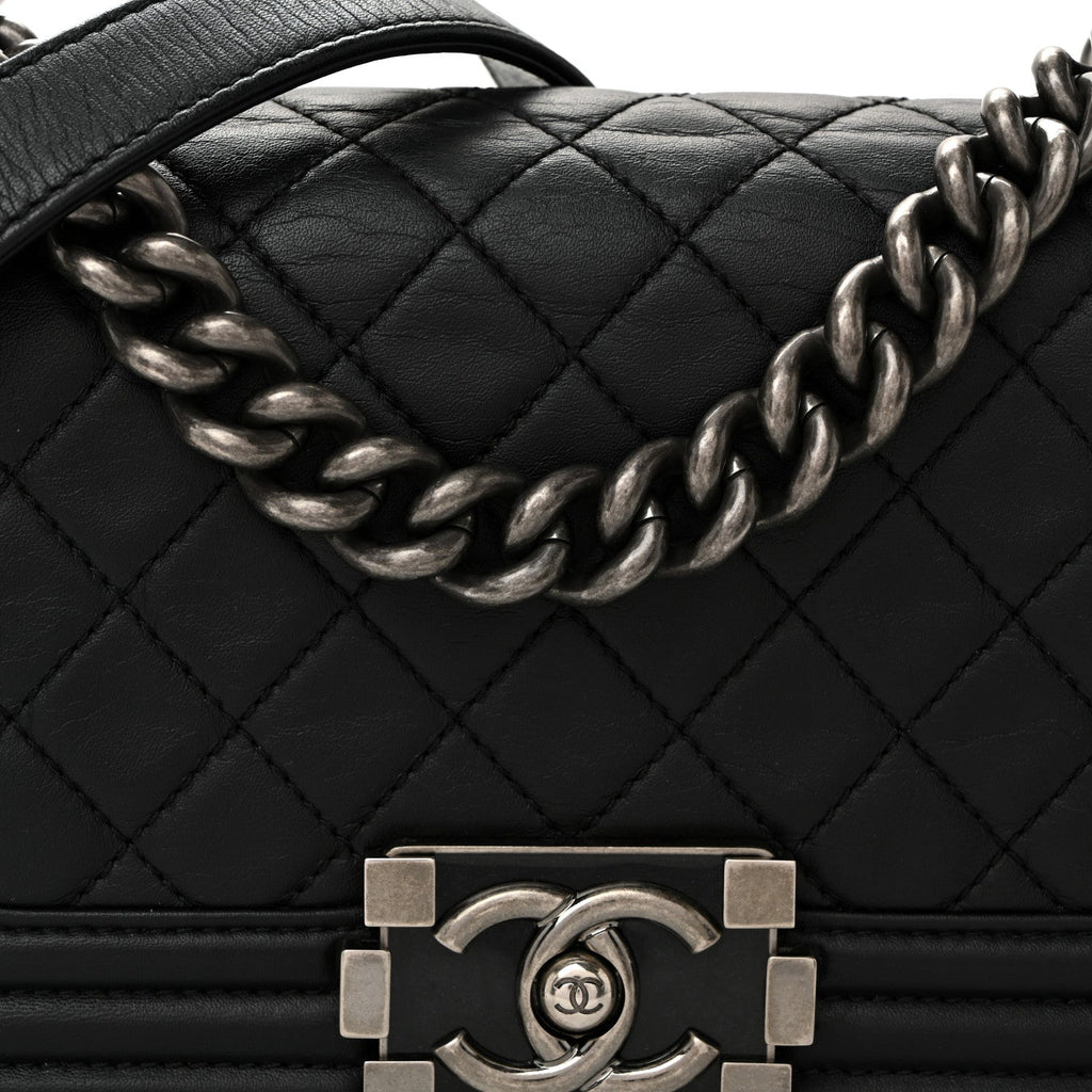 Chanel Calfskin Quilted Small Boy Flap Black