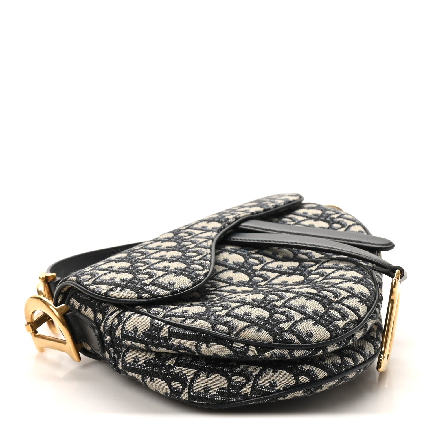 Christian Dior Oblique Saddle Bag Blue