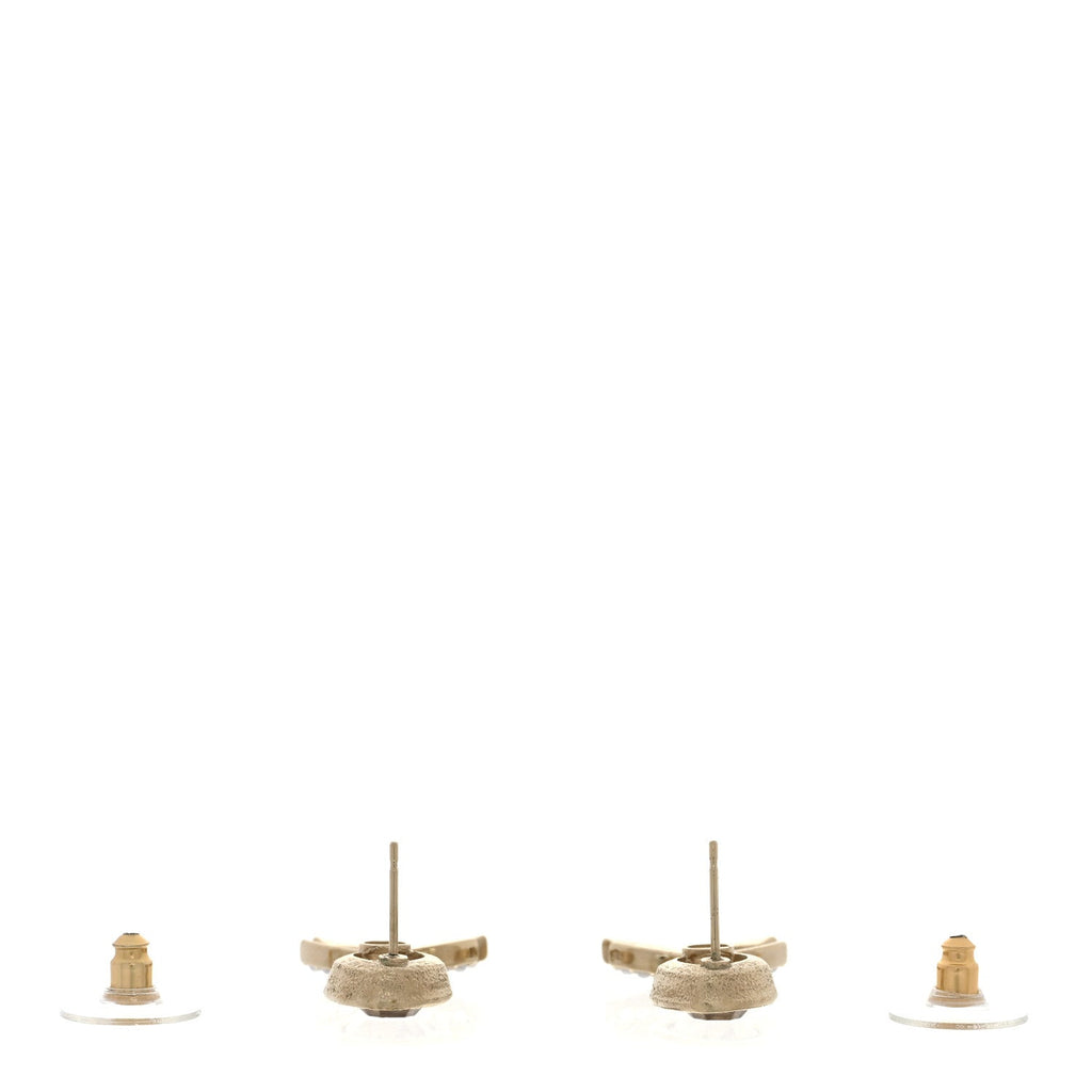 Crystal Pearl CC Drop Earrings Pink Gold