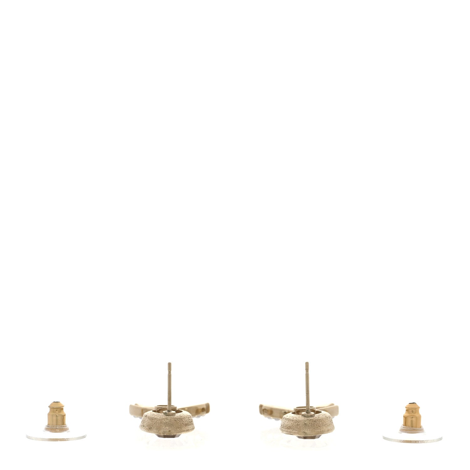 Crystal Pearl CC Drop Earrings Pink Gold