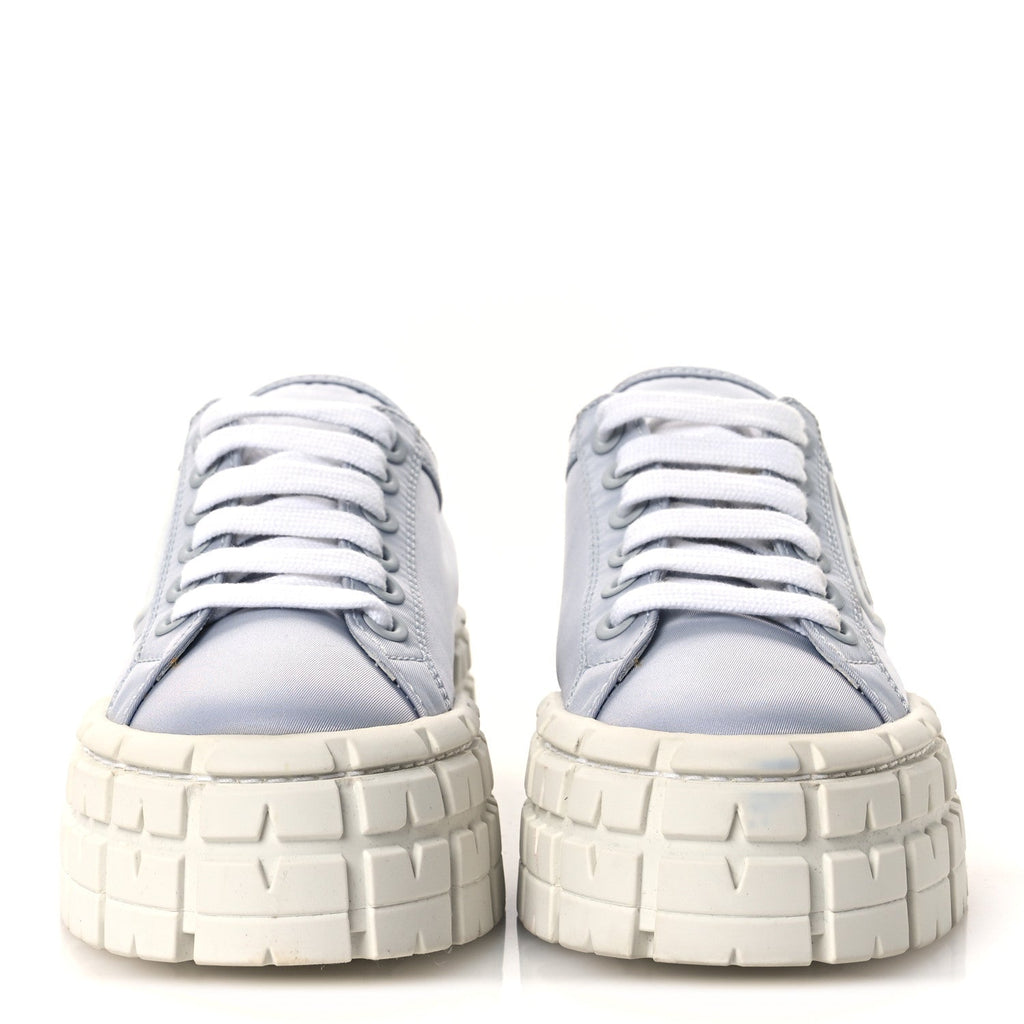 Prada Re-Nylon Gabardine Triangle Logo Double Wheel 50mm Sneakers 38 Cielo
