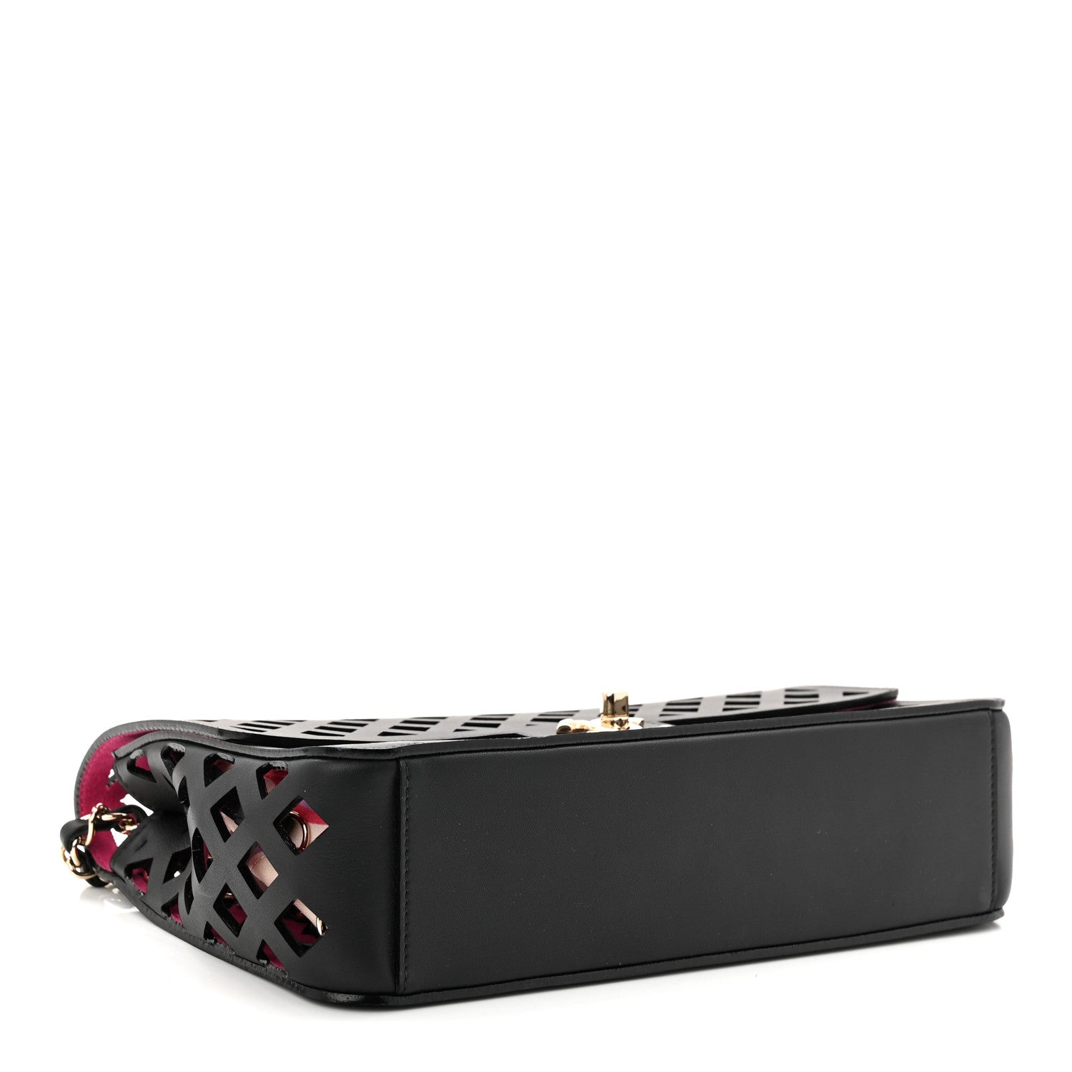Chanel Lambskin Sea Through Flap Black Multicolor