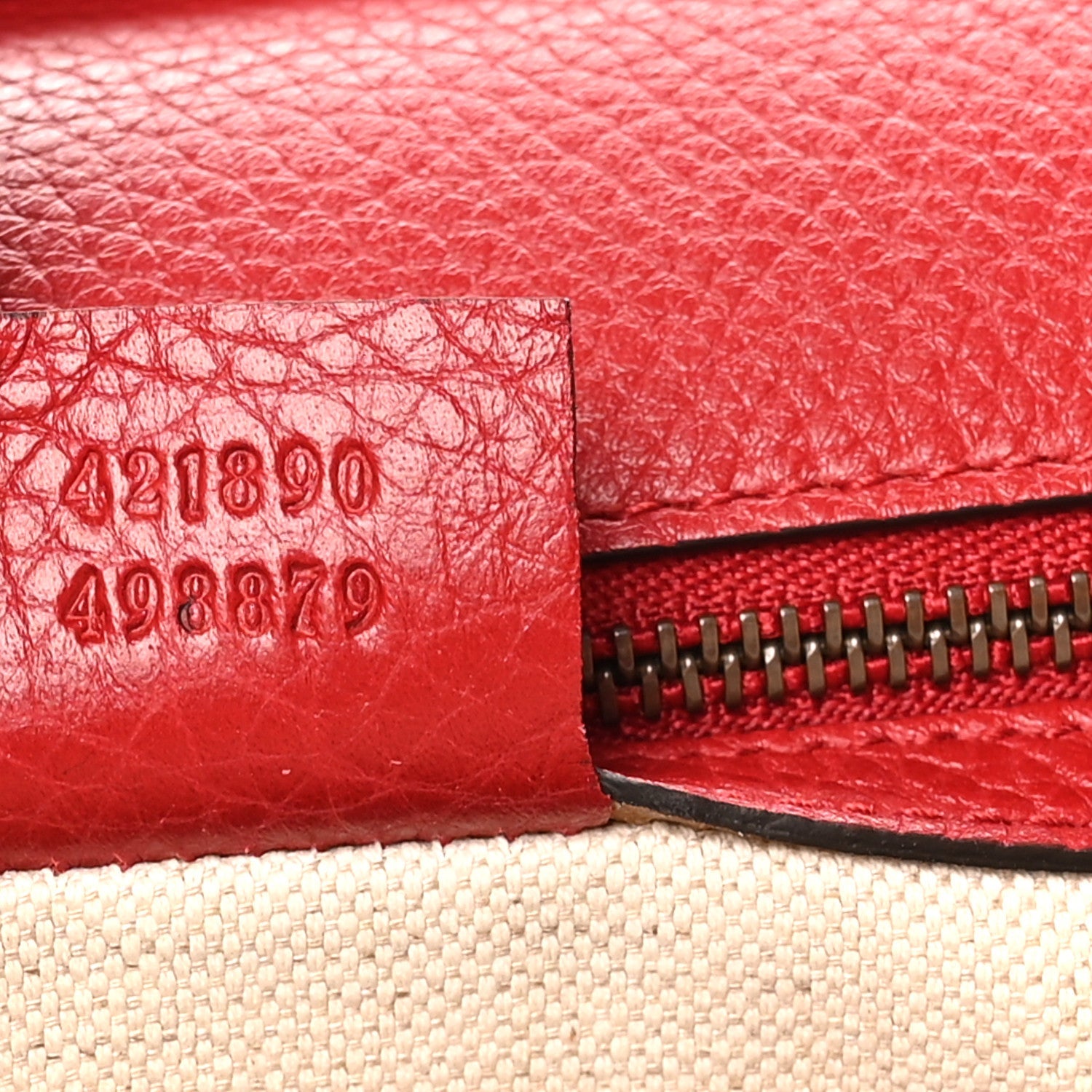 Gucci Calfskin Small GG Marmont Top Handle Bag Vulcanic Red