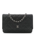 Chanel Caviar Quilted Wallet on Chain WOC Black