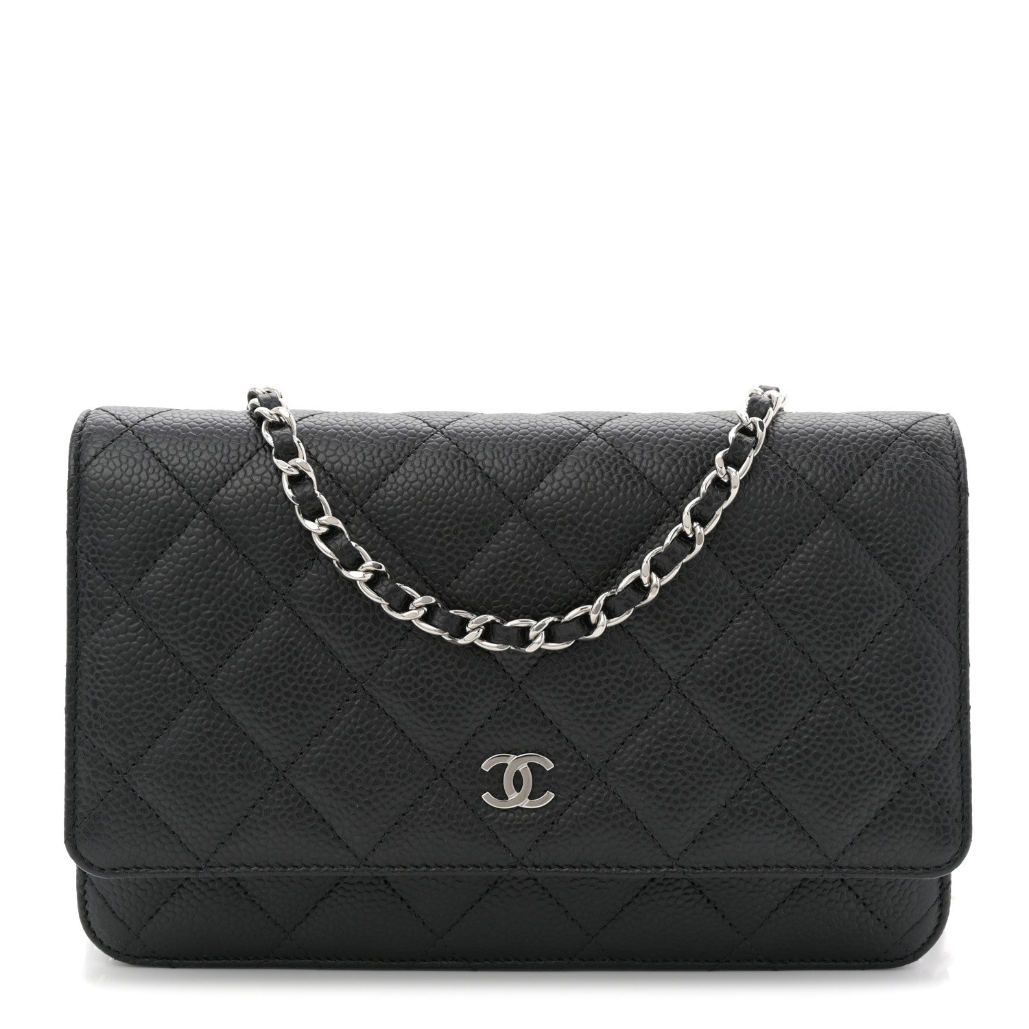 Chanel Caviar Quilted Wallet on Chain WOC Black