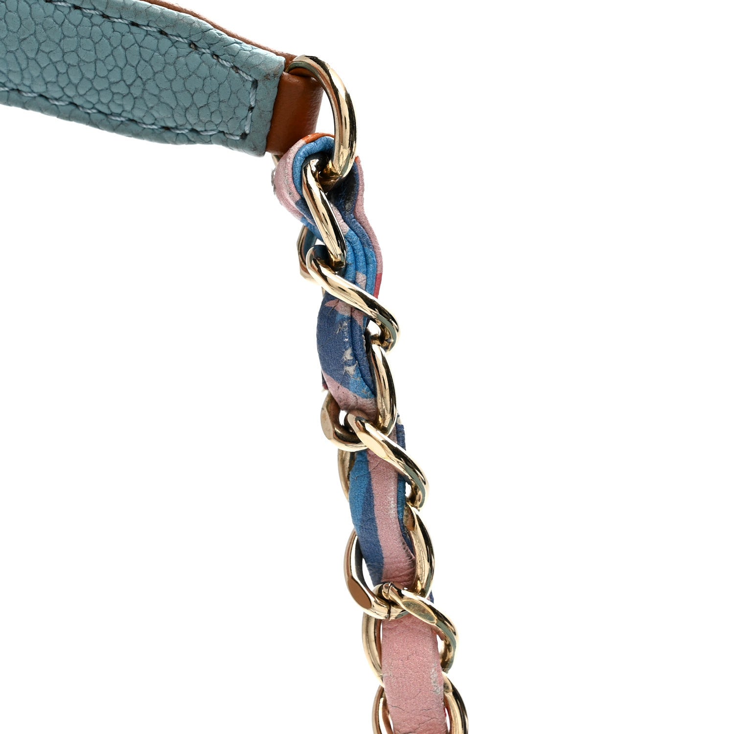 Chanel Grained Calfskin Quilted Small Cuba Top Handle Flap Blue