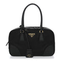 Prada Re-Nylon Saffiano Medium Re-Edition 1978 Two Handle Bag Black