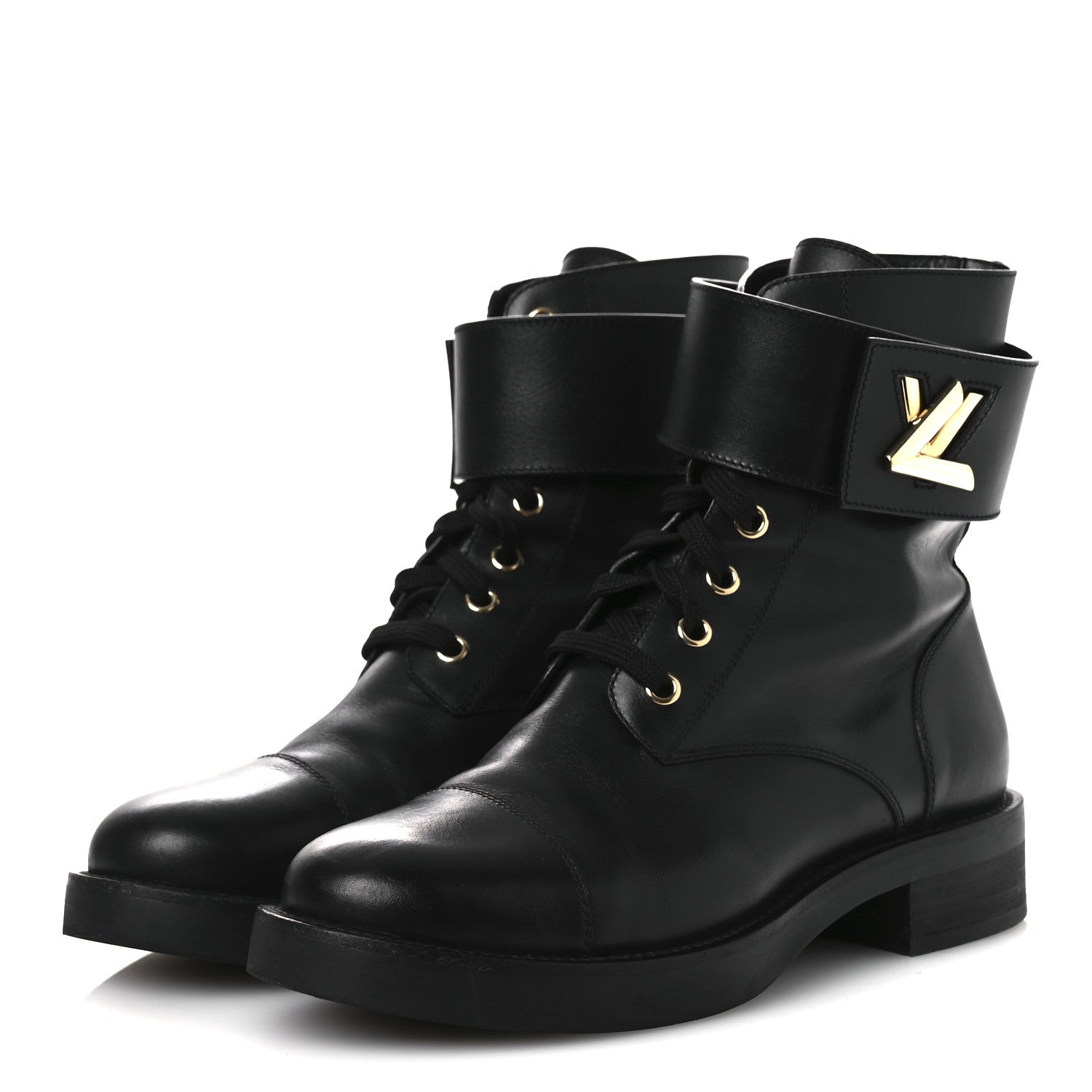 Louis Vuitton Calfskin Wonderland Ranger Boots 37.5 Black