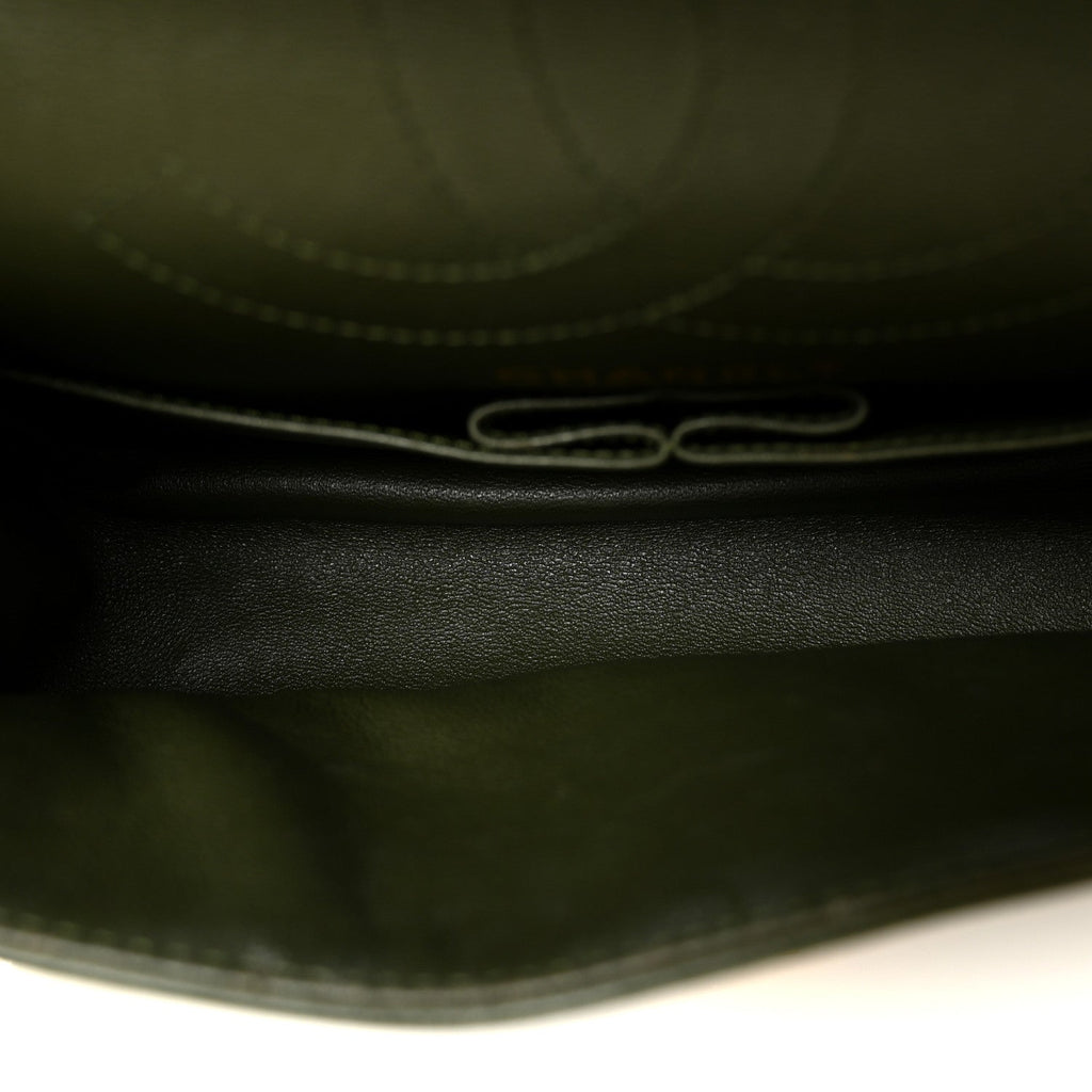 Chanel Aged Calfskin Chevron Quilted 2.55 Reissue 225 Flap Green