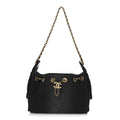 Chanel Washed Denim Quilted Mini Chanel 25 Handbag Black
