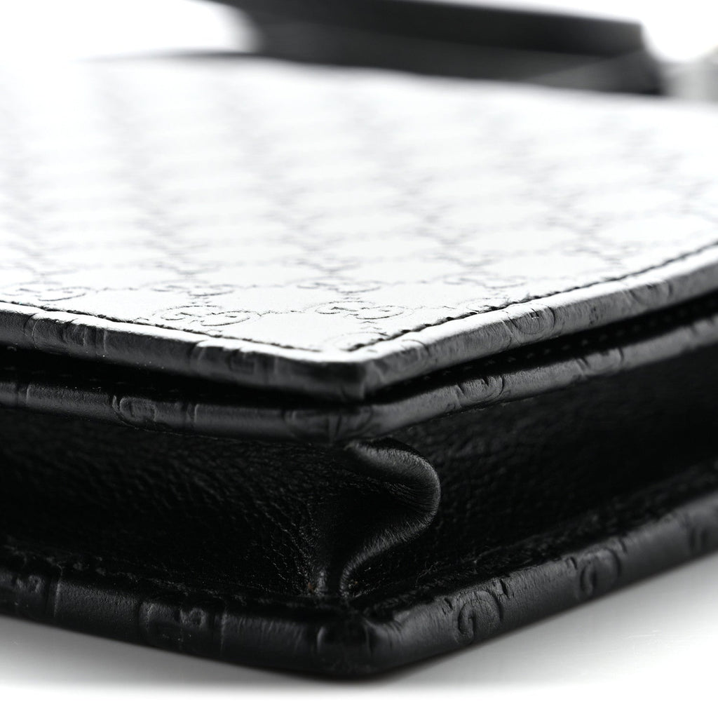 Gucci Soft Microguccissima Crossbody Wallet Black