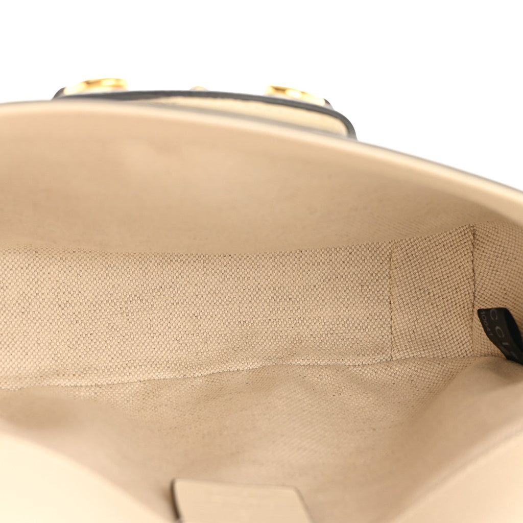 Gucci Azalea Calfskin Horsebit 1955 Shoulder Bag Mystic White