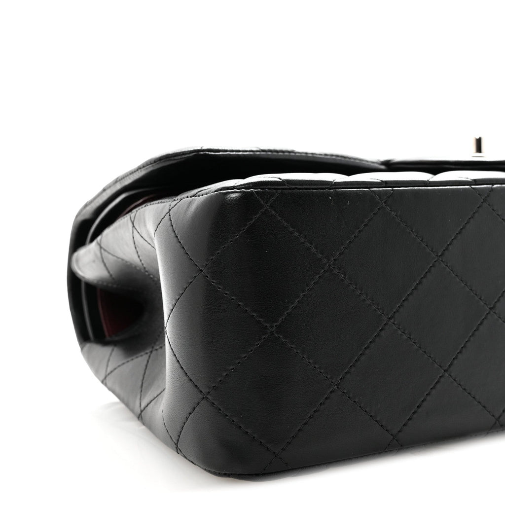 Chanel Lambskin Quilted Jumbo Double Flap Black