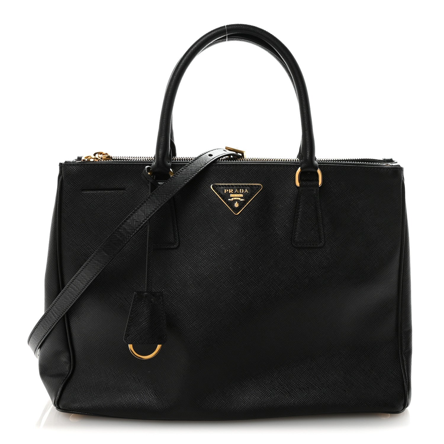 Prada Saffiano Lux Large Galleria Double Zip Tote Black