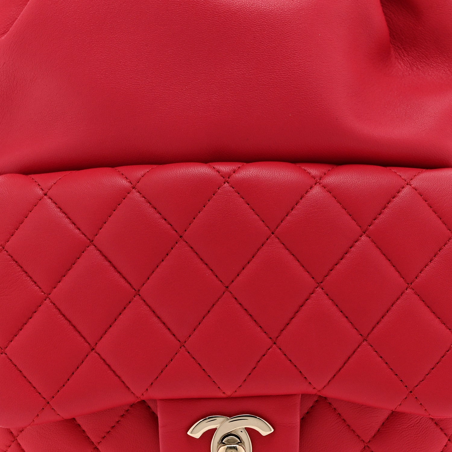 Chanel Lambskin Quilted Small in Seoul Backpack Dark Pink