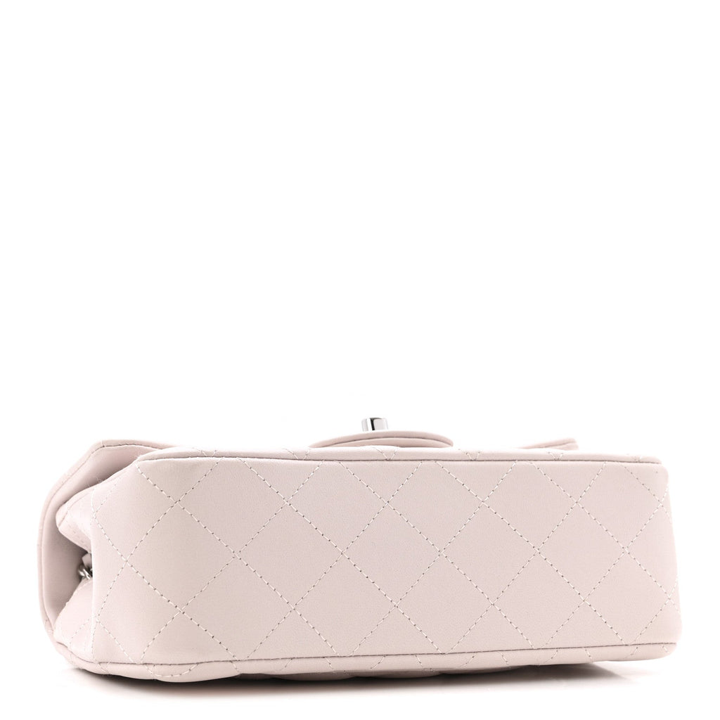 Chanel Lambskin Quilted Mini Rectangular Flap Light Purple