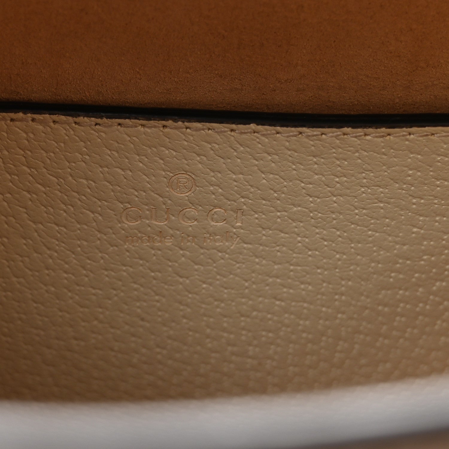 Gucci Textured Dollar Calfskin Web Small Diana Tote Bag Mystic White