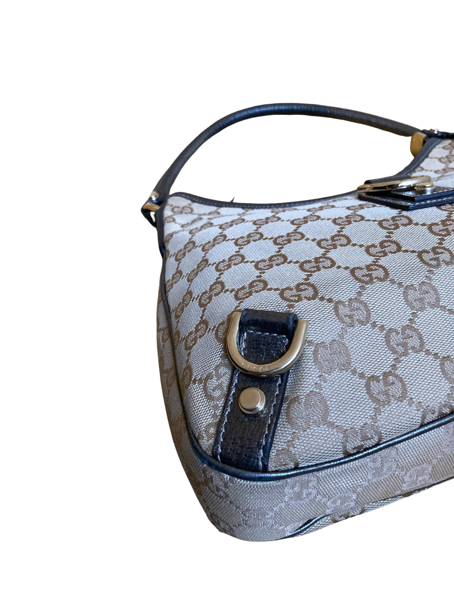 Gucci Abbey Jacquard & Leather Shoulder Bag