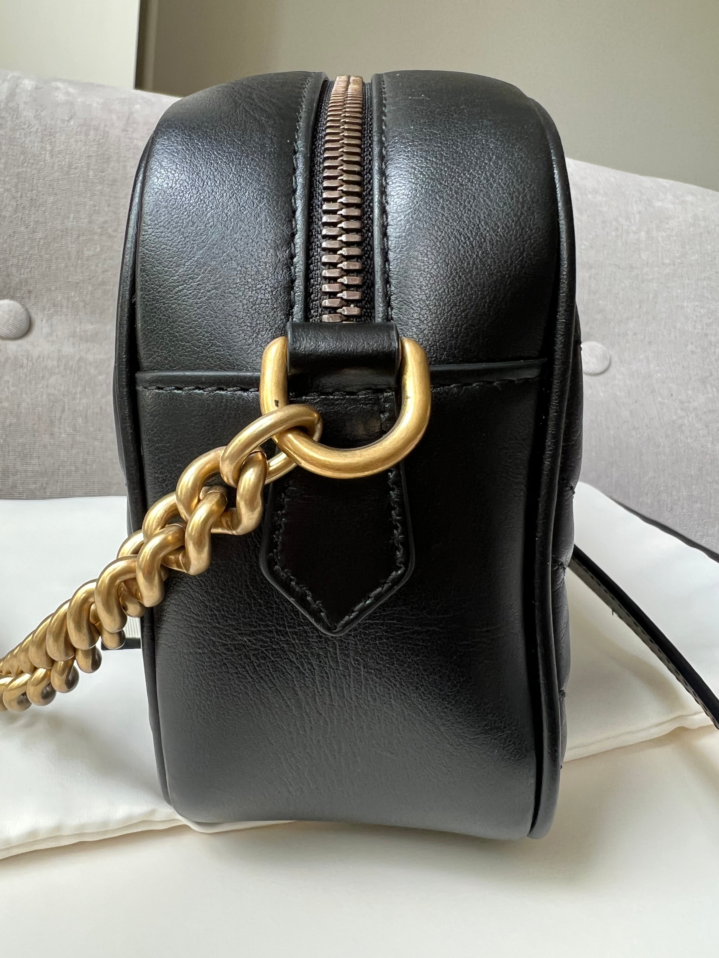 Gucci GG Black Marmont Small Shoulder Bag