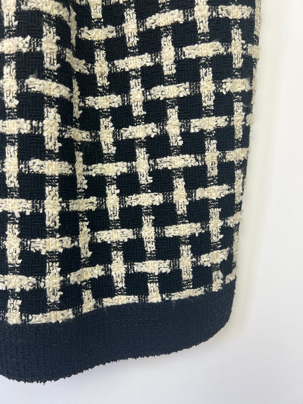 Chanel 09P Black, White Check Halter-Neck Detail Sleeveless Tweed Dress Size FR 36 (UK 8)