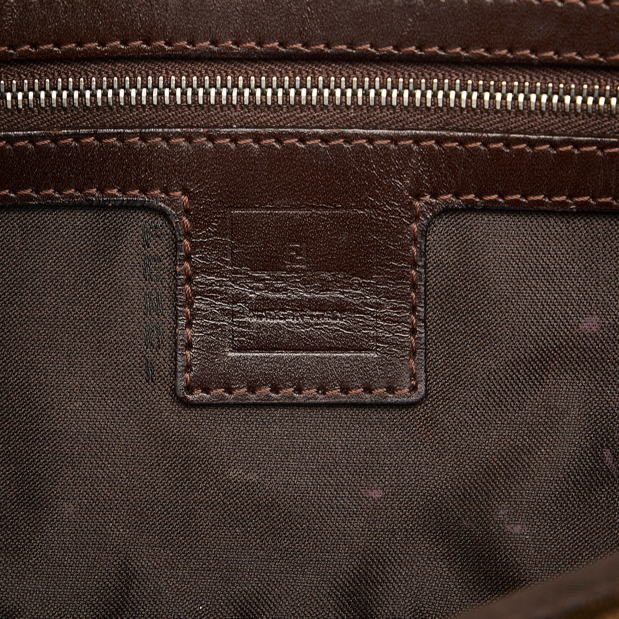 FENDI Zucca Double Flap Baguette
