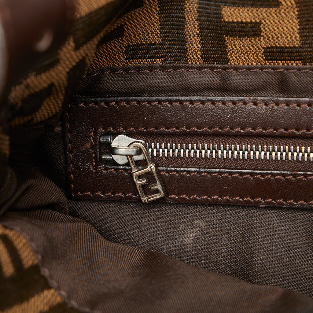 FENDI Zucca Double Flap Baguette