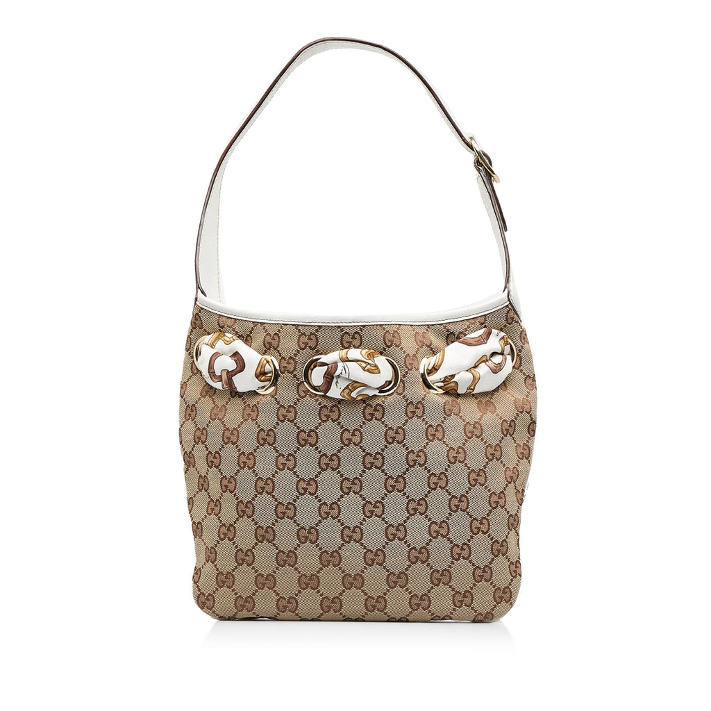 GUCCI GG Canvas Positano Hobo Hobo Bag