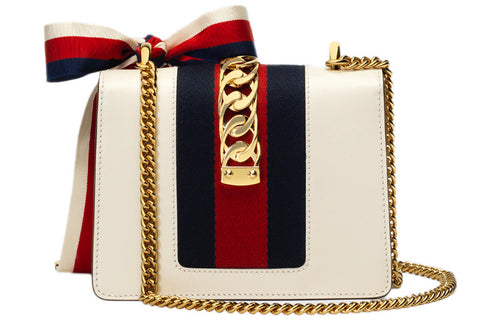 (WMNS) GUCCI Sylvie Series Leather Single-Shoulder Bag MIni-Size White 431666-CVLEG-8605