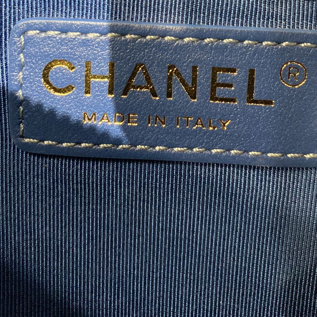 CHANEL Bi Classic Quilted Lambskin Leather Waist Bag Blue
