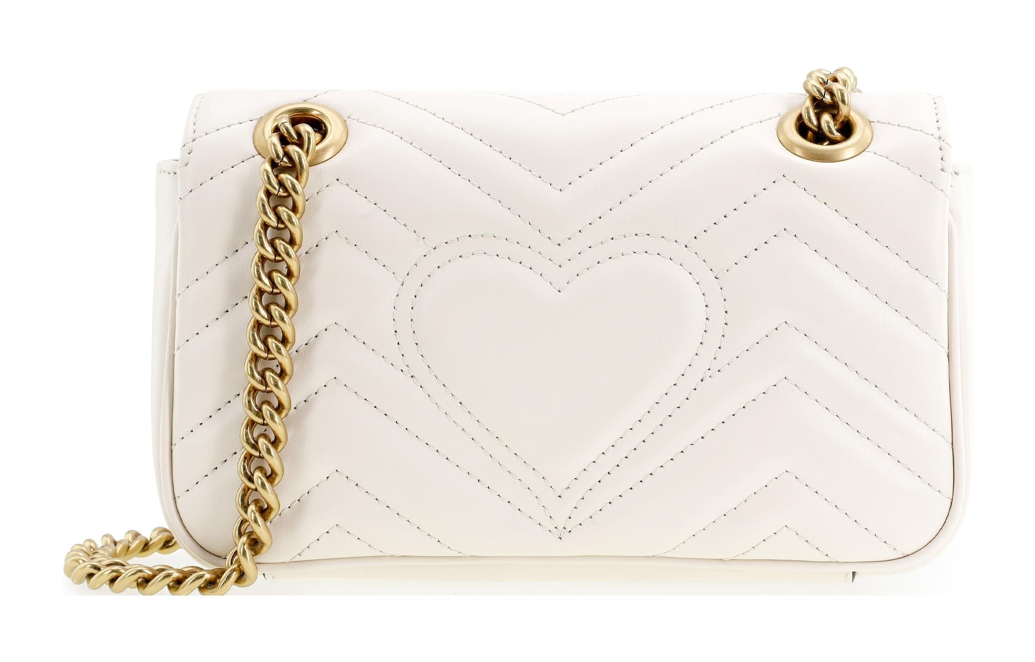 (WMNS) GUCCI GG Marmont Series mini Leather Clutch White 446744-DTDIT-9022