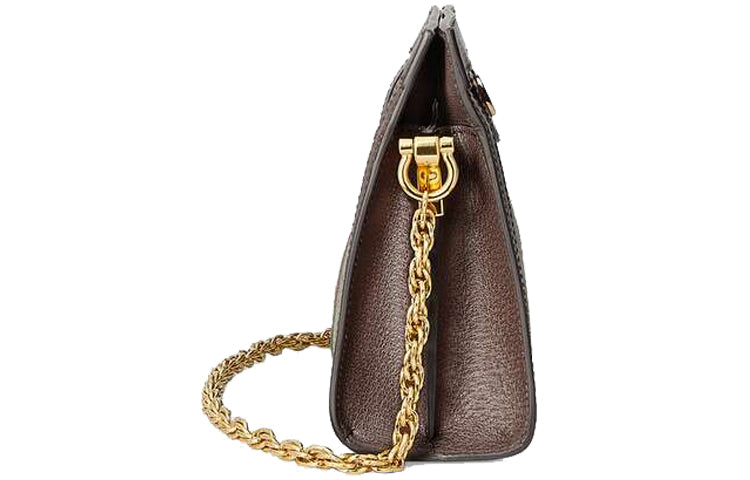 (WMNS) GUCCI Ophidia Retro Logo Stripe Webbing Canvas Chain Shoulder Messenger Bag Small / Brown Classic Literature and Art 503877-K05NG-8745