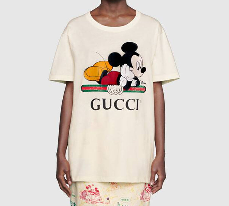 (WMNS) GUCCI x Disney Mickey Mouse Logo Short Sleeve 492347-XJB7W-9756