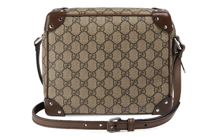 GUCCI Leather Detail Shoulder Bag Beige Ebony 626363-92TDN-8358