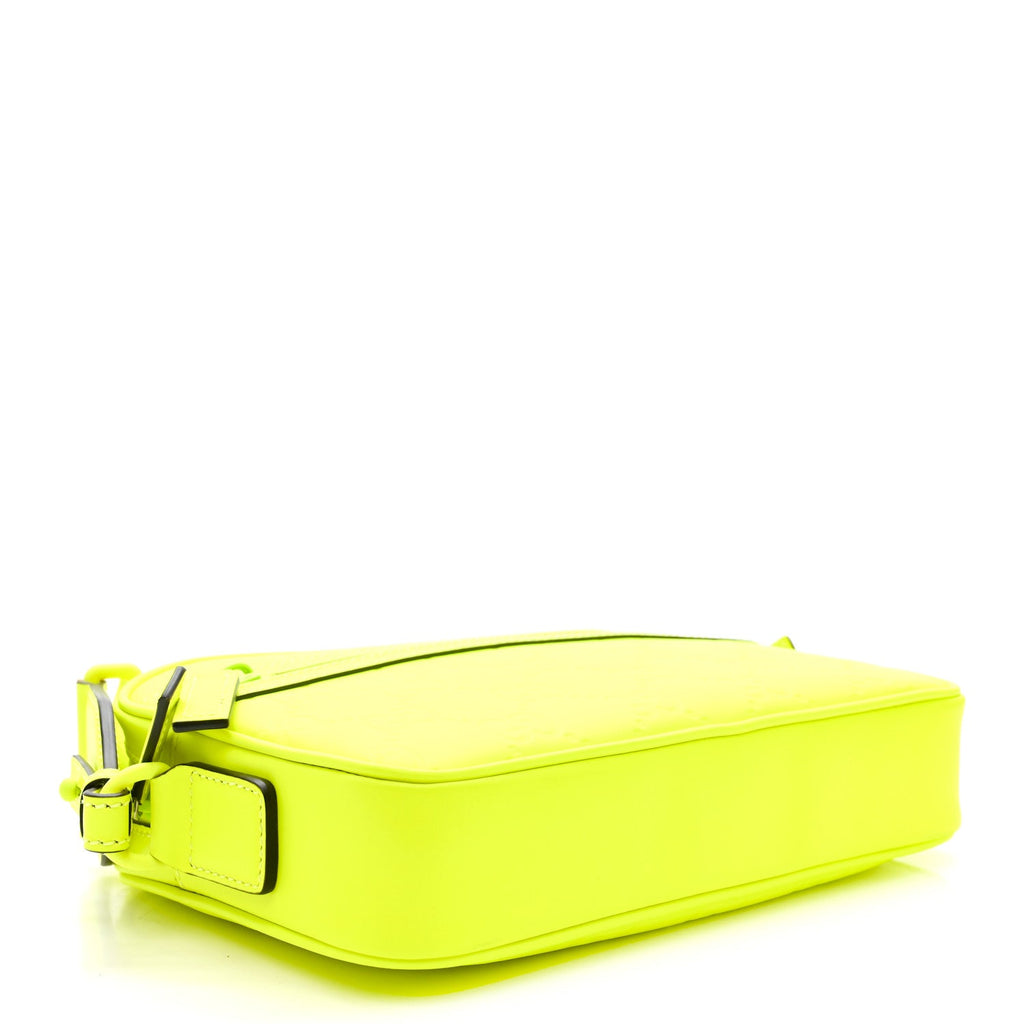 Gucci Rubber Effect Monogram GG Crossbody Bag Fluorescent Yellow